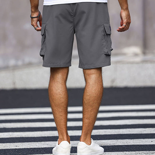 Men's Casual Cargo Shorts with Drawstring Waist