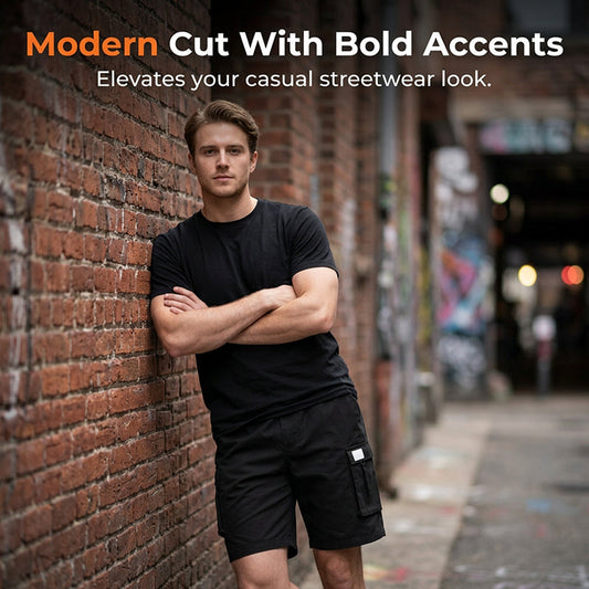 Men's Casual Cargo Shorts with Elastic Waist