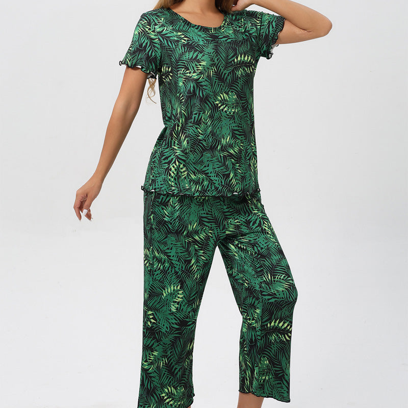 🎁Hot Sale 50% OFF⏳Women's Printed Top & Pants Sleepwear Set