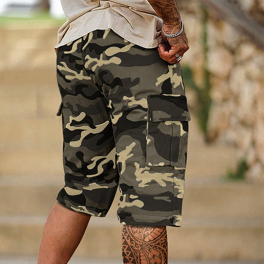 Men's Camouflage Cargo Shorts with Multiple Pocket