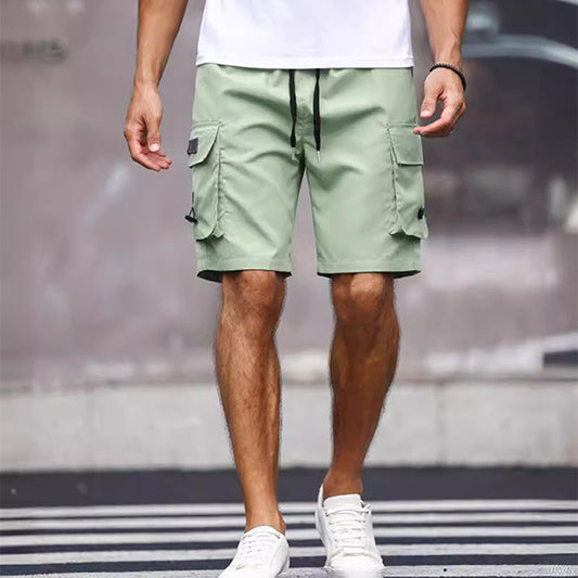 Men's Casual Cargo Shorts with Drawstring Waist